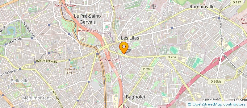 localisation de l'entreprise MONSIEUR ARISTIDE HERSANT à LES LILAS