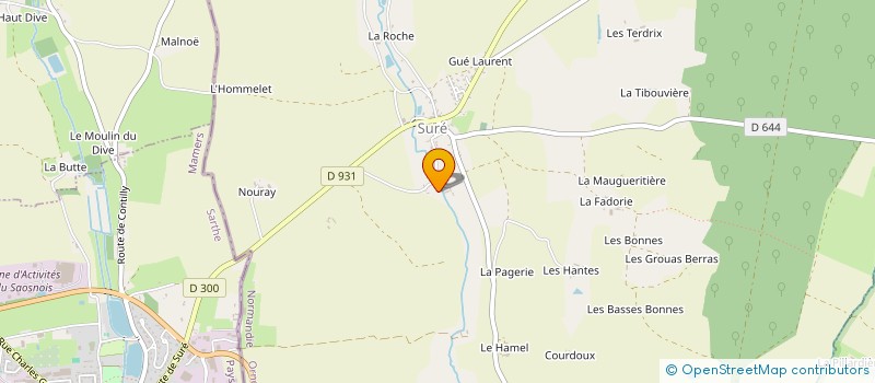 localisation de l'entreprise MONSIEUR ARISTIDE LANDREIN à SURE