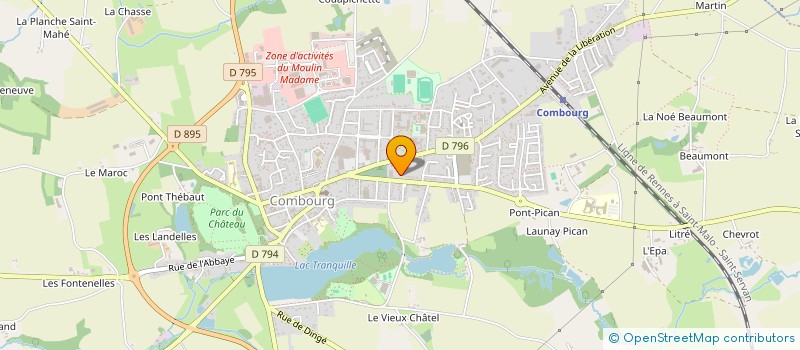 localisation de l'entreprise MONSIEUR ARISTIDE ROUAULT à COMBOURG
