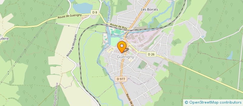 localisation de l'entreprise MONSIEUR ARMAND BURTHIER  GUERIGNY