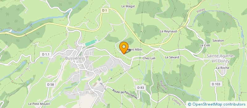 localisation de l'entreprise MONSIEUR ARMAND CHEVRIER à BUSSIERES