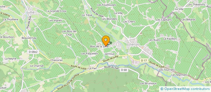 localisation de l'entreprise MONSIEUR ARMAND JANIN  JULIENAS