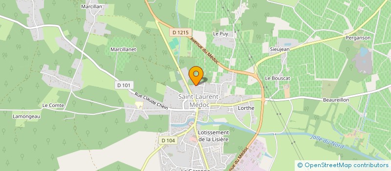 localisation de l'entreprise MONSIEUR ARMAND MATTHEY  SAINT-LAURENT-MEDOC