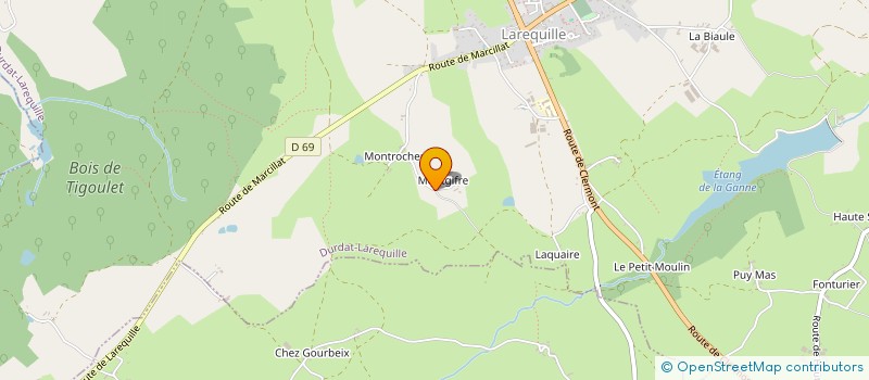 localisation de l'entreprise MONSIEUR ARMAND SABOURET  DURDAT-LAREQUILLE