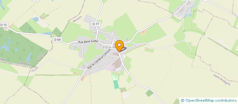 localisation de l'entreprise MONSIEUR ARMAND THELLIER  VAUX-ANDIGNY