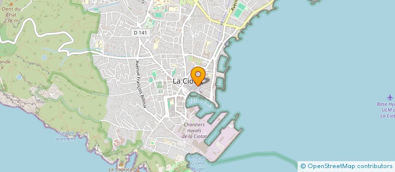 localisation de l'entreprise MONSIEUR ARMAND TILLET à LA CIOTAT