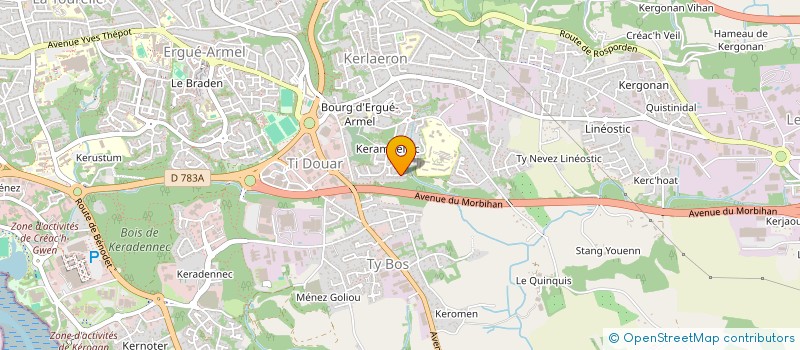localisation de l'entreprise MONSIEUR ARMEL BOSCH à QUIMPER
