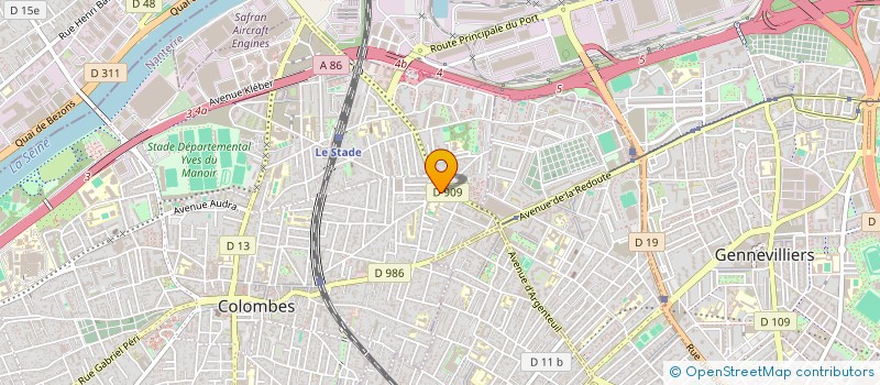 localisation de l'entreprise MONSIEUR ARMEL FREDDY MBA TAKUDA à COLOMBES