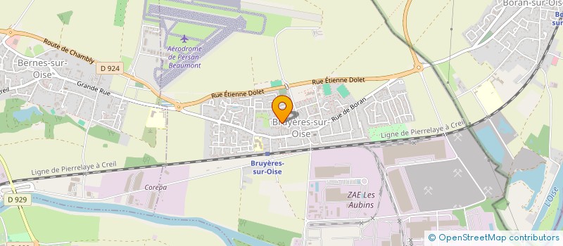 localisation de l'entreprise MONSIEUR ARNAUD AUBINEAU  BRUYERES-SUR-OISE