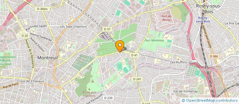 localisation de l'entreprise MONSIEUR ARNAUD BADAULT  MONTREUIL