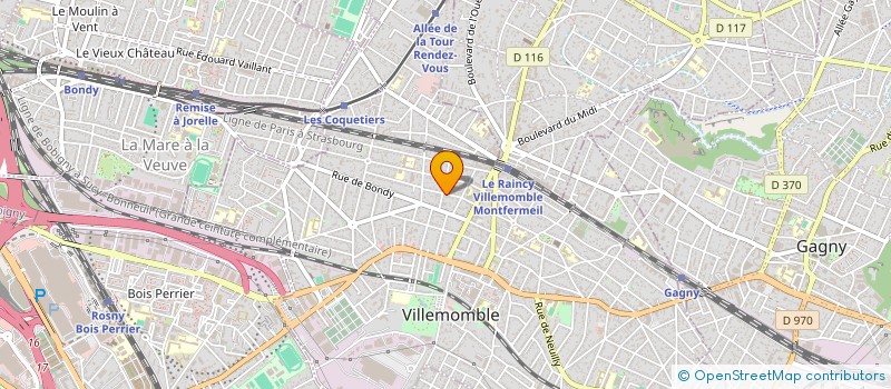 localisation de l'entreprise MONSIEUR ARNAUD BADUEL à VILLEMOMBLE
