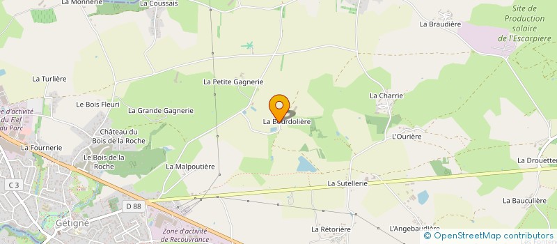 localisation de l'entreprise MONSIEUR ARNAUD BARBAUD  GETIGNE