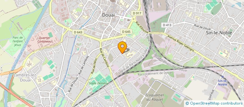 localisation de l'entreprise MONSIEUR ARNAUD BAUDUIN à DOUAI