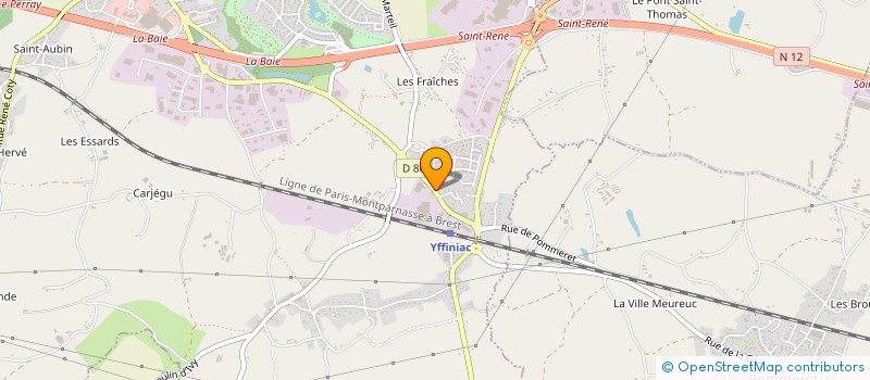 localisation de l'entreprise MONSIEUR ARNAUD BAUX à YFFINIAC