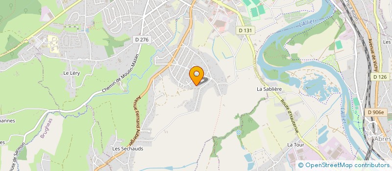 localisation de l'entreprise MONSIEUR ARNAUD BEGOUIN  BELLERIVE-SUR-ALLIER