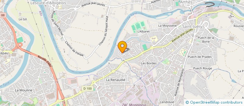 localisation de l'entreprise MONSIEUR ARNAUD BELIERES  SAINT-JUERY