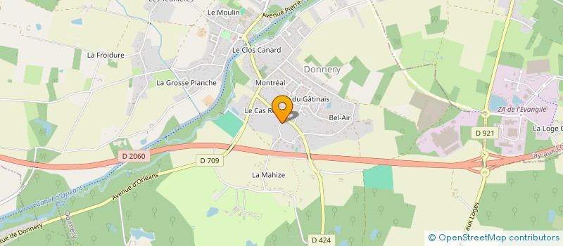 localisation de l'entreprise MONSIEUR ARNAUD BILLETTE à DONNERY