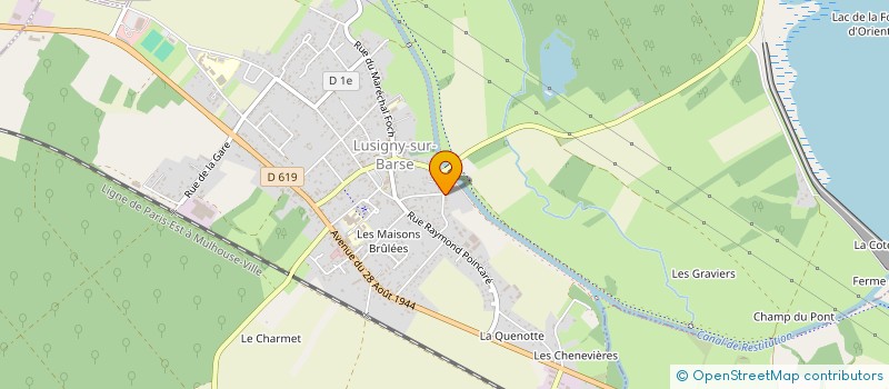 localisation de l'entreprise MONSIEUR ARNAUD BOS  LUSIGNY-SUR-BARSE