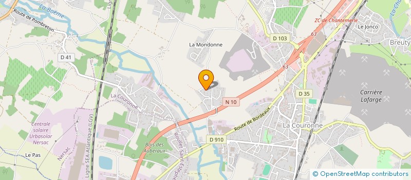 localisation de l'entreprise MONSIEUR ARNAUD BOUILLAUD à LA COURONNE