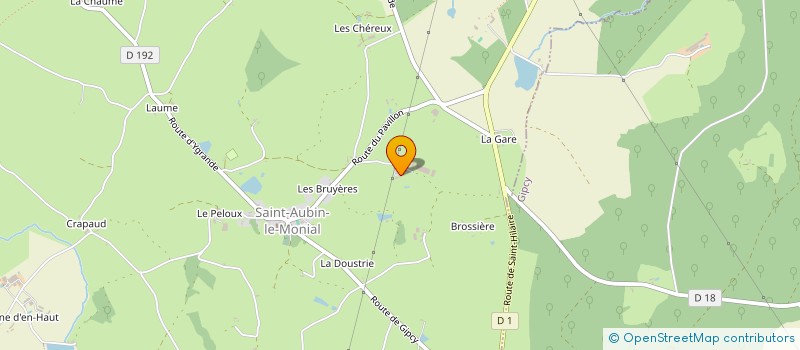 localisation de l'entreprise MONSIEUR ARNAUD BOURCIER  SAINT-AUBIN-LE-MONIAL