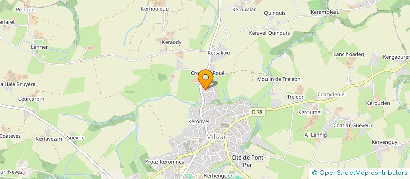 localisation de l'entreprise MONSIEUR ARNAUD BOUTRY  MILIZAC-GUIPRONVEL