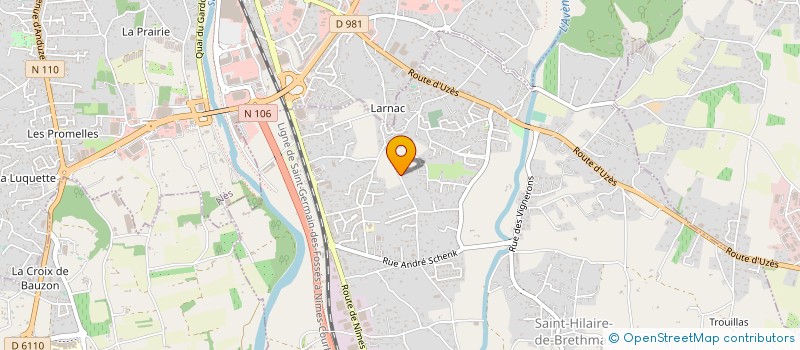 localisation de l'entreprise MONSIEUR ARNAUD BRUNET  SAINT-HILAIRE-DE-BRETHMAS