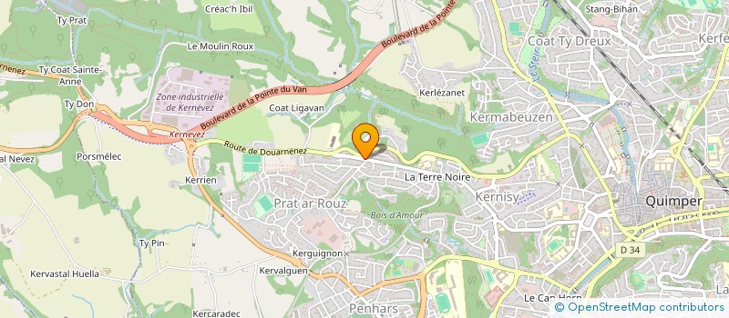 localisation de l'entreprise MONSIEUR ARNAUD CADORET à QUIMPER