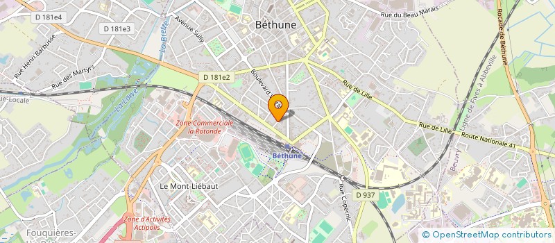 localisation de l'entreprise MONSIEUR ARNAUD CALIPPE  BETHUNE