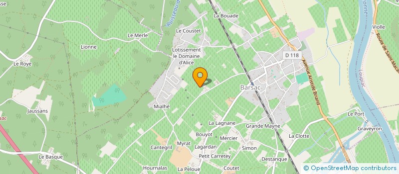 localisation de l'entreprise MONSIEUR ARNAUD CANOT  BARSAC