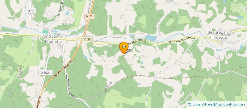 localisation de l'entreprise MONSIEUR ARNAUD CARRE  BEAUREGARD ET BASSAC
