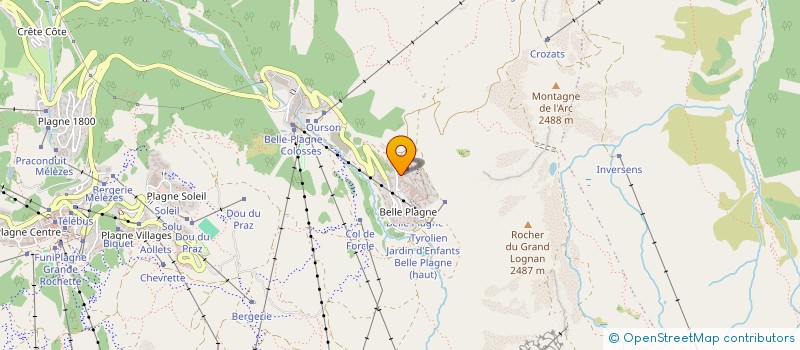 localisation de l'entreprise MONSIEUR ARNAUD CELESTIN  LA PLAGNE TARENTAISE