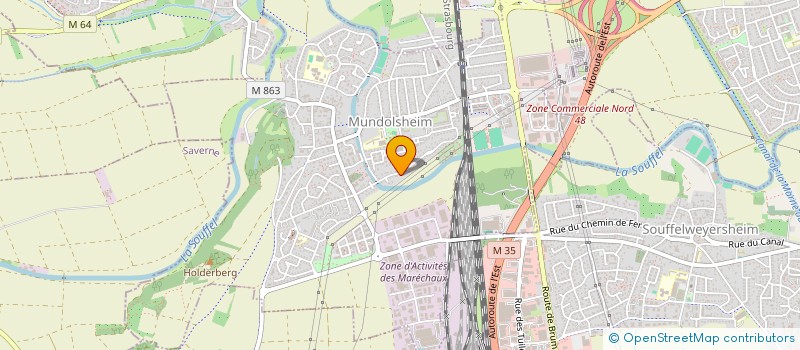 localisation de l'entreprise MONSIEUR ARNAUD CHAGNIOT  MUNDOLSHEIM