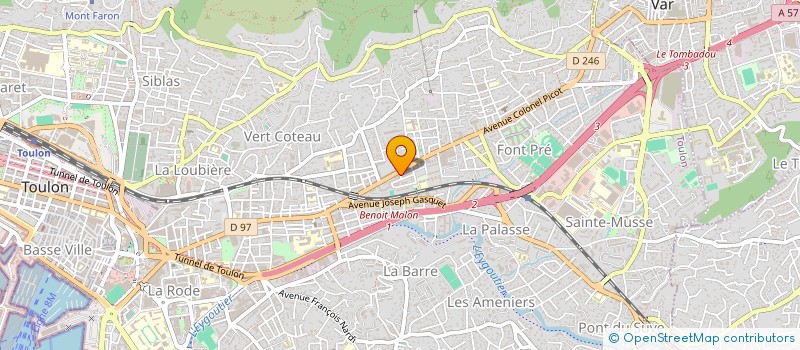 localisation de l'entreprise MONSIEUR ARNAUD CHATELAIN  TOULON