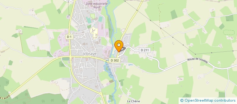 localisation de l'entreprise MONSIEUR ARNAUD CHEVALIER  VIBRAYE