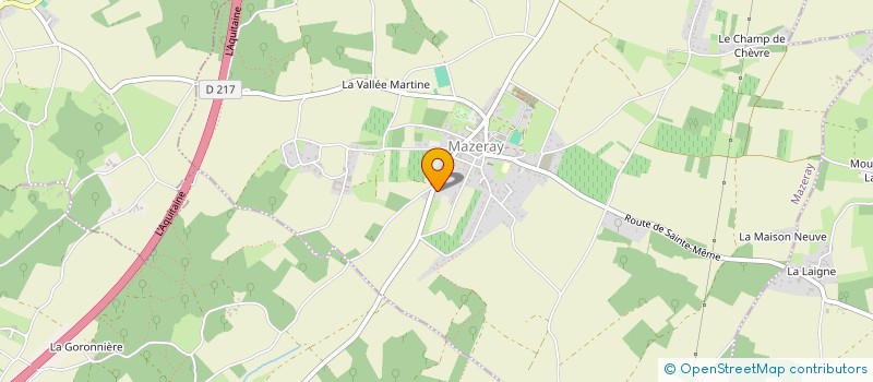 localisation de l'entreprise MONSIEUR ARNAUD CHEVALIER  MAZERAY