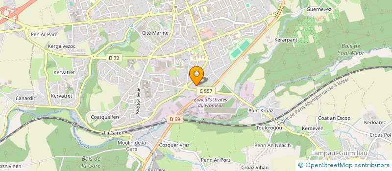 localisation de l'entreprise MONSIEUR ARNAUD CHEVRY  LANDIVISIAU