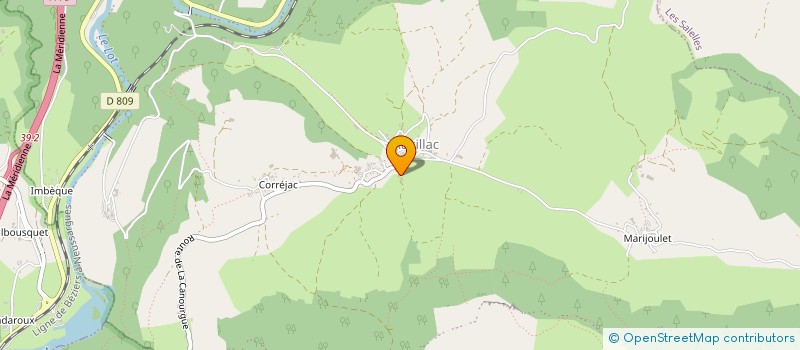 localisation de l'entreprise MONSIEUR ARNAUD CLAVEL  LA CANOURGUE