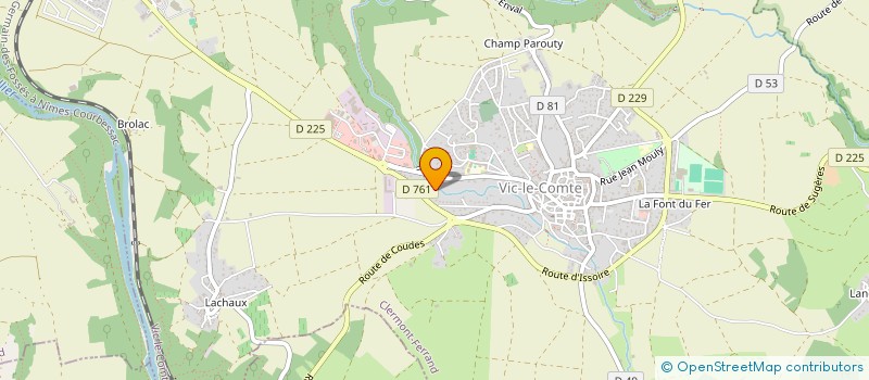 localisation de l'entreprise MONSIEUR ARNAUD CLEMENT  VIC-LE-COMTE