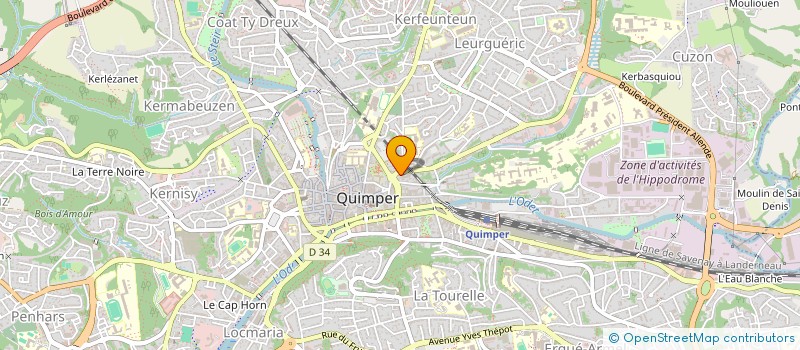 localisation de l'entreprise MONSIEUR ARNAUD COLIN  QUIMPER