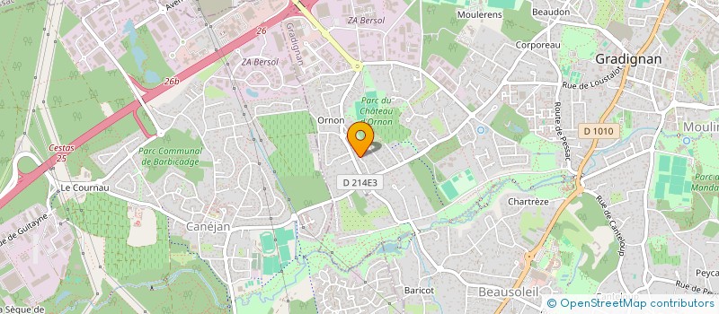 localisation de l'entreprise MONSIEUR ARNAUD COM-NOUGUE à GRADIGNAN
