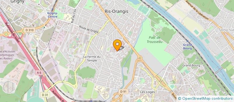 localisation de l'entreprise MONSIEUR ARNAUD COQUET  RIS-ORANGIS