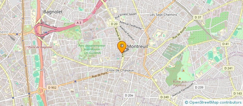 localisation de l'entreprise MONSIEUR ARNAUD DELAVELLE à MONTREUIL