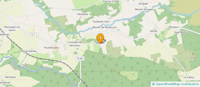 localisation de l'entreprise MONSIEUR ARNAUD DELETANG-LEFAIX  HANVEC