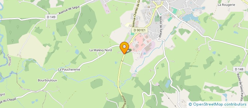 localisation de l'entreprise MONSIEUR ARNAUD DELORME  LUBERSAC