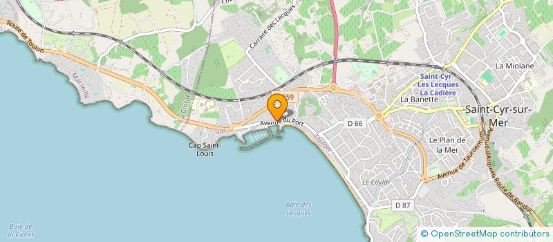 localisation de l'entreprise MONSIEUR ARNAUD DENICOURT à SAINT-CYR-SUR-MER