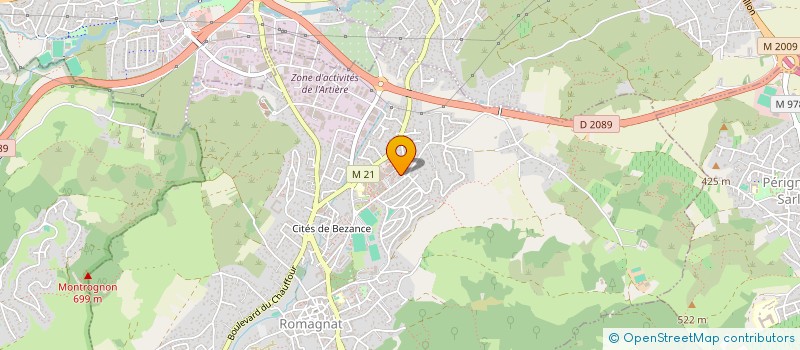 localisation de l'entreprise MONSIEUR ARNAUD DERVIN  ROMAGNAT