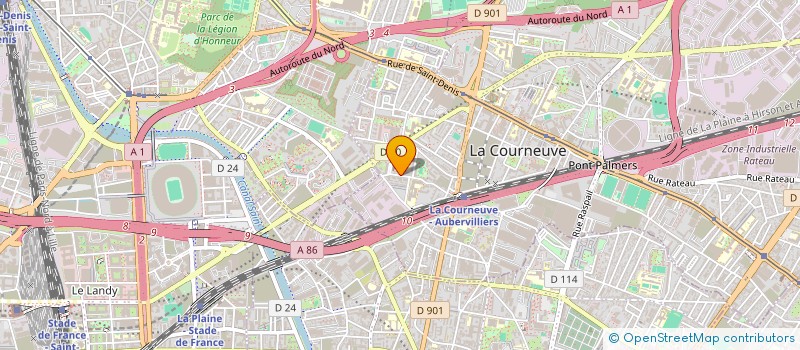 localisation de l'entreprise MONSIEUR ARNAUD DESCHAMPS à LA COURNEUVE