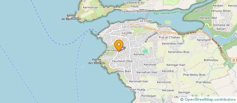 localisation de l'entreprise MONSIEUR ARNAUD DOUCEN  LE CONQUET