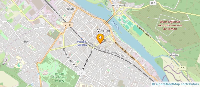 localisation de l'entreprise MONSIEUR ARNAUD DUCHEZ à VERNON