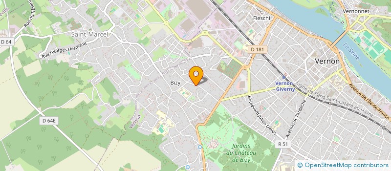 localisation de l'entreprise MONSIEUR ARNAUD DUVAL  VERNON